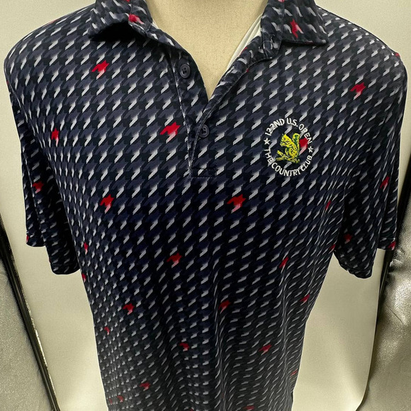 U.S. Open 122nd The Country Club Blue/Purple Short Sleeve Golf Polo- L - Picture 3 of 11